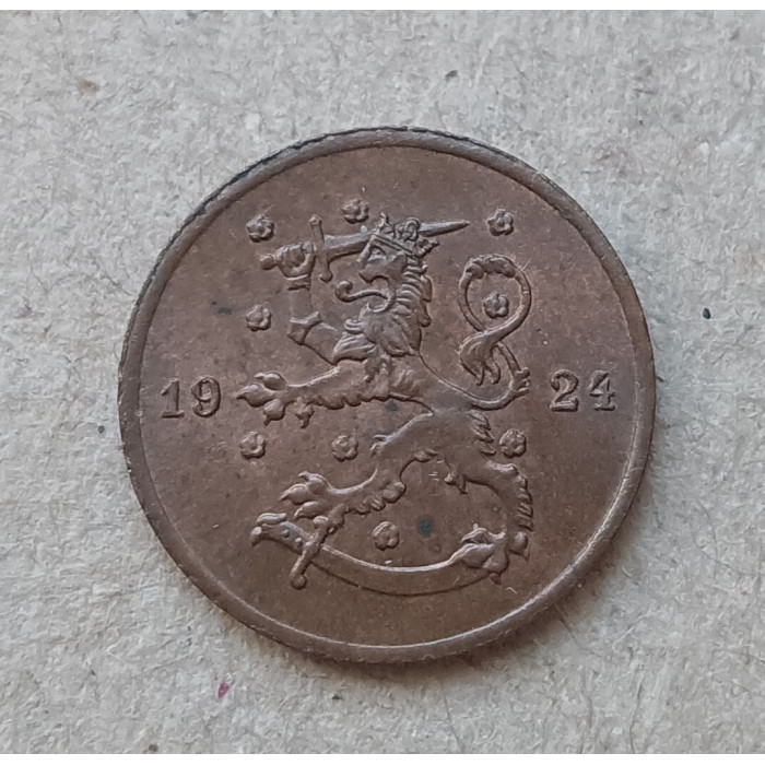 Финляндия 1 Пенни 1924 год 