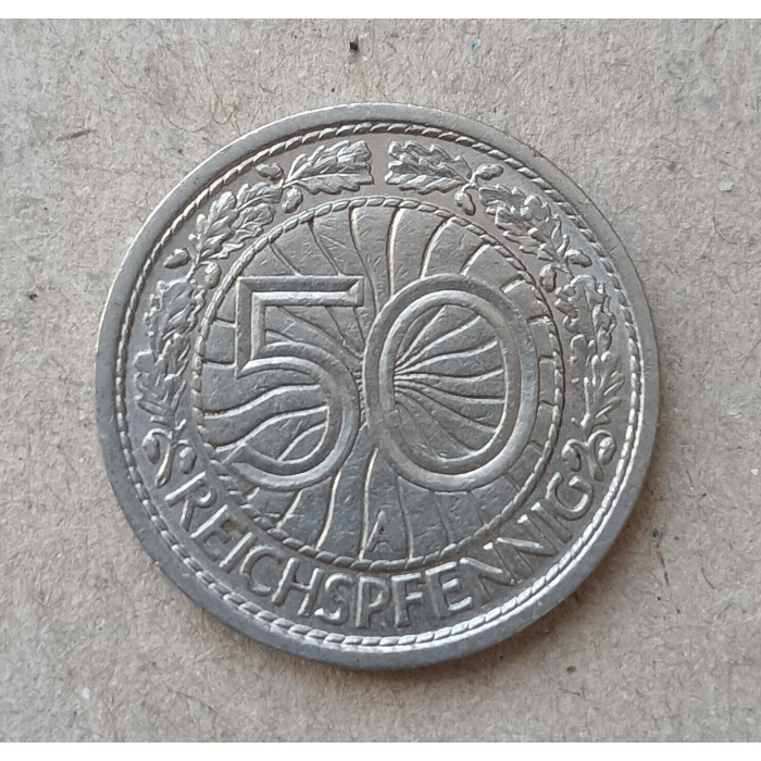 Германия 50 Пфеннигов 1930 год , А
