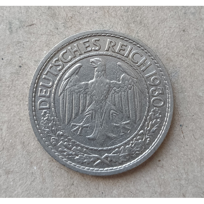 Германия 50 Пфеннигов 1930 год , А