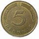 Германия , ФРГ 5 Пфеннигов 1993 год , F