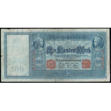 Германия 100 Марок 1910 год , Красная печать