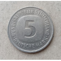 Германия , ФРГ 5 Марок 1980 год , D