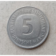 Германия , ФРГ 5 Марок 1980 год , D