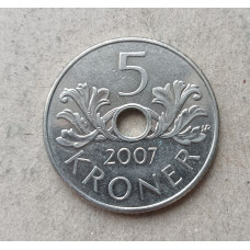 Норвегия 5 Крон 2007 год 