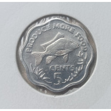 Сейшелы 5 Центов 1977 год , ФАО , Рыба