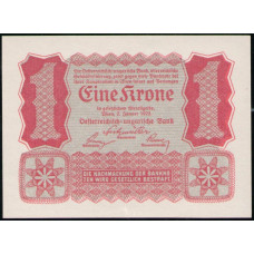 Австрия 1 Крона 1922 год , UNC