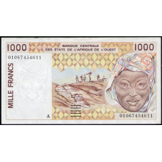 Западная Африка , Кот Д'Ивуар 1000 Франков , 2001 год 