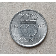 Нидерланды 10 Центов 1967 год