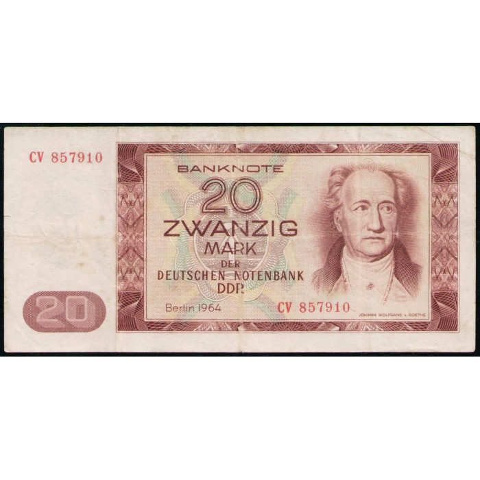 Германия , ГДР 20 Марок 1964 год