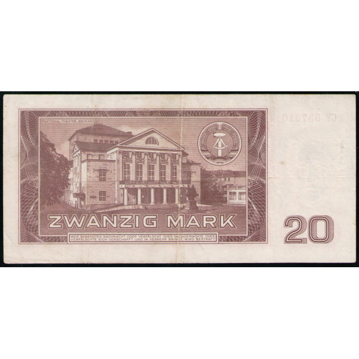 Германия , ГДР 20 Марок 1964 год