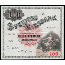 Швеция 100 Крон 1962 год