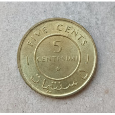 Сомали 5 Чентезимо 1967 год