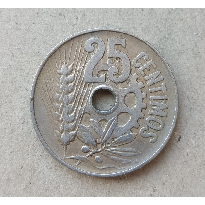 Испания 25 Сентимо 1934 год