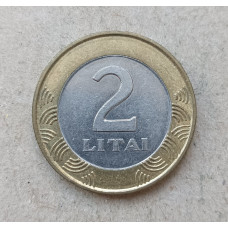 Литва 2 Лита 1999 год , Биметалл