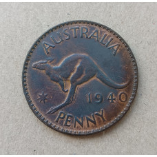 Австралия 1 Пенни 1940 год , Кенгуру , Георг 6
