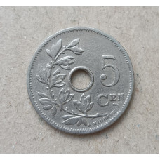 Бельгия 5 Сентим 1906 год , BELGIE 