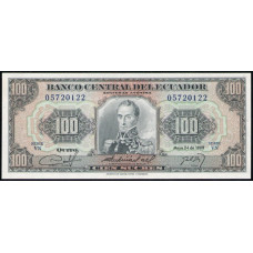 Эквадор 100 Сукре 1980 год , UNC , Симон Боливар