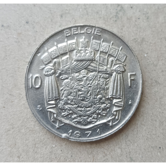 Бельгия 10 Франков 1971 год , BELGIЕ