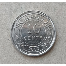Белиз 10 Центов 2000 год , Елизавета 2