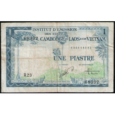 Французский Индокитай 1 Пиастр 1954 год , Вьетнам