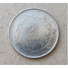 Турция 2 1/2 Лиры 1973 год