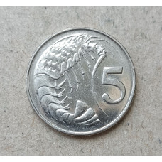 Каймановы Острова 5 Центов 2002 год , Креветка
