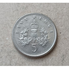 Великобритания 5 Пенсов 1990 год , Елизавета 2