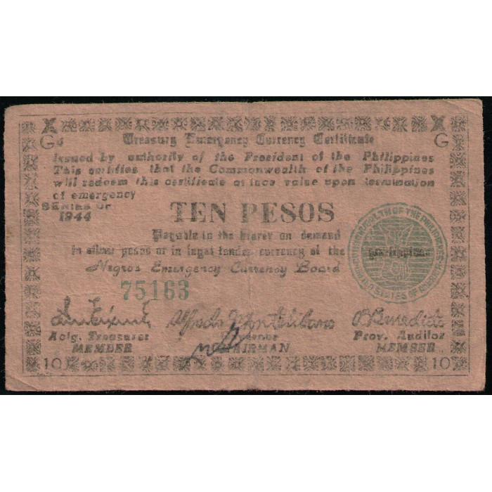 Филиппины 10 Песо 1944 год
