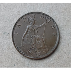Великобритания 1 Фартинг 1936 год , Георг 5