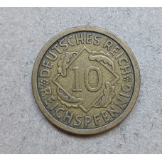 Германия 10 Рейхспфеннигов 1925 год , А , Веймарская Республика