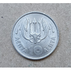 Греция 10 Лепт 1973 год , Дельфины , Феникс