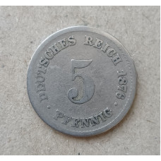 Германия 5 Пфеннигов 1876 год , Е , Германская империя