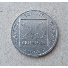 Франция 25 Сентим 1903 год