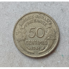 Франция 50 Сентим 1941 год