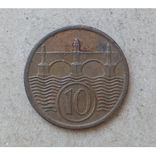 Чехословакия 10 Геллеров 1927 год , Мост