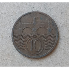 Чехословакия 10 Геллеров 1928 год , Мост