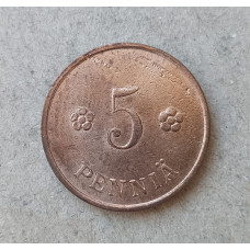 Финляндия 5 Пенни 1940 год 