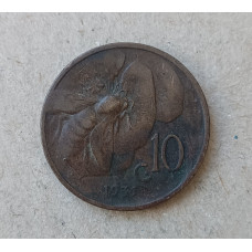 Италия 10 Чентезимо 1931 год , Пчела , Виктор Эммануил 3