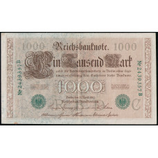 Германия 1000 Марок 1910 год , Зеленая печать