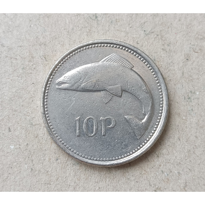 Ирландия 10 Пенсов 1993 год, Семга , Атлантический лосось
