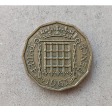 Великобритания 3 Пенса 1961 год , Елизавета 2