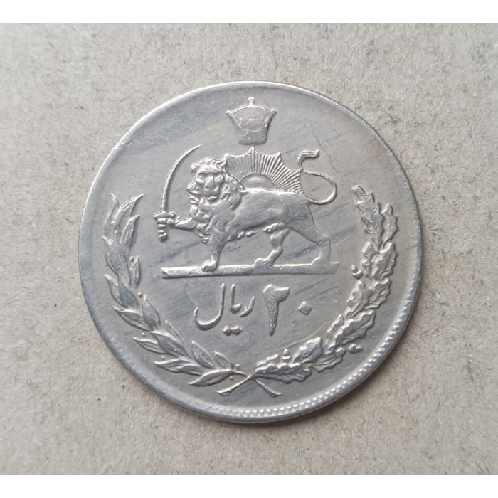 Иран 20 риалов 1977 год , Шах Пехлеви 