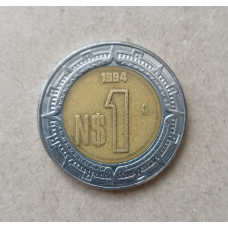 Мексика 1 Новый Песо 1994 год , Биметалл