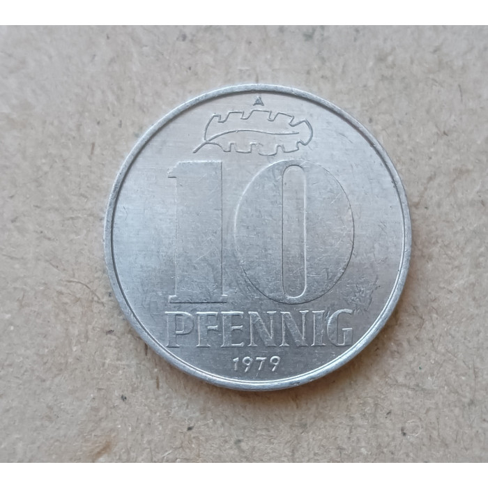 Германия , ГДР 10 пфеннигов 1979 год , А 