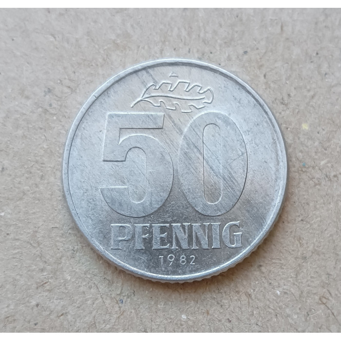 Германия , ГДР 50 пфеннигов 1982 год , А 