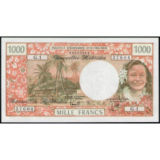 Новые Гебриды 1000 франков 1970 год , UNC