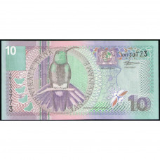 Суринам 10 Гульденов 2000 год , UNC, Птица