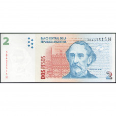 Аргентина 2 Песо 2002 год , UNC