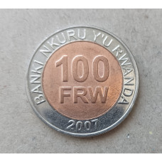 Руанда 100 Франков 2007 год , Биметалл