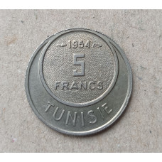 Тунис 5 Франков 1954 год